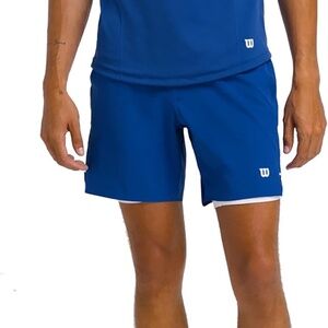 WILSON Tournament Pro 7 in Mens Tennis Shorts - Royal Blue/XL